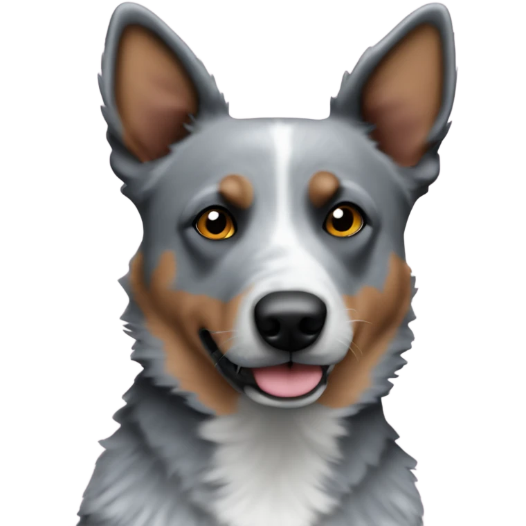 blue heeler with silver ear stripe emoji