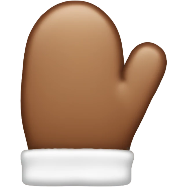 Brown mittens emoji