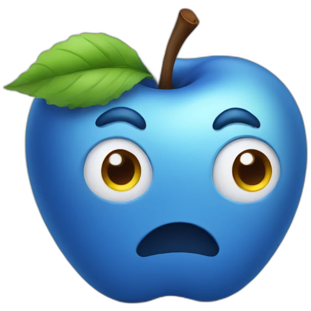 Blue Apple emoji