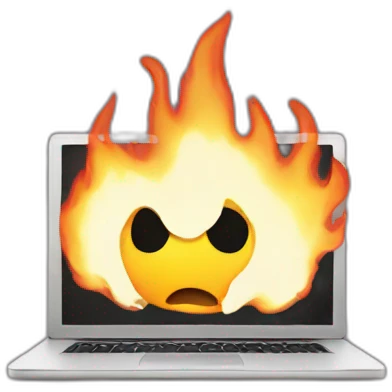 burning laptop emoji