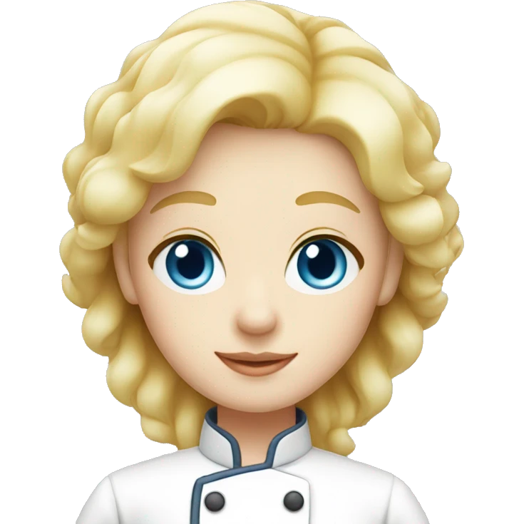 chef blond with blue eyes and white skin emoji