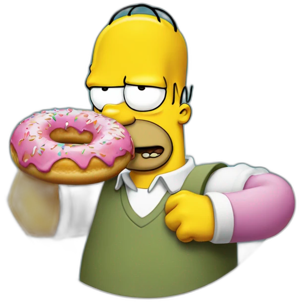 Homer Simpson eating a donut emoji