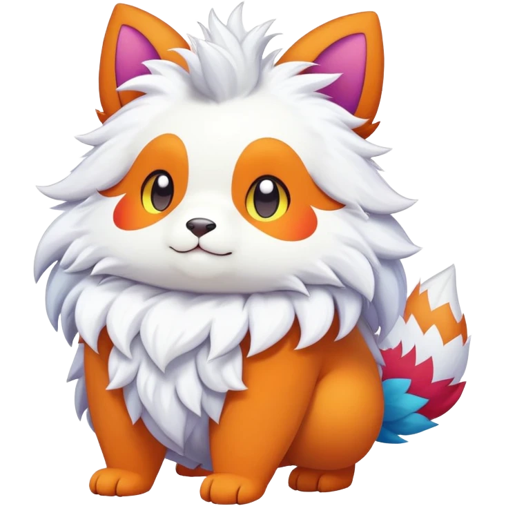  Colorful Kawaii Fionbri FurSona Fakemon Full Body emoji