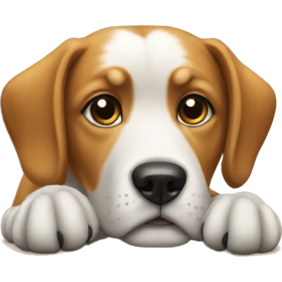 Dog on the table emoji