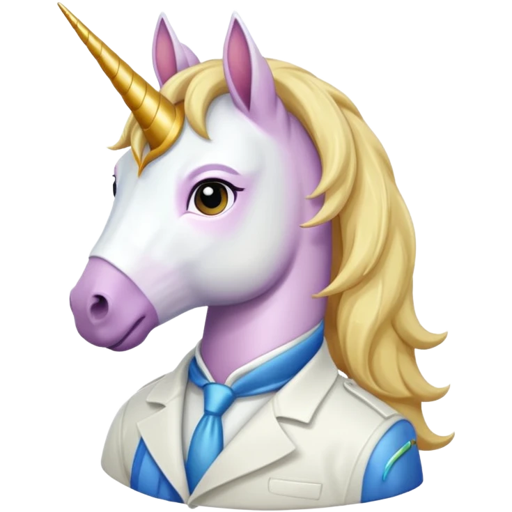 a unicorn with a khaki mane emoji