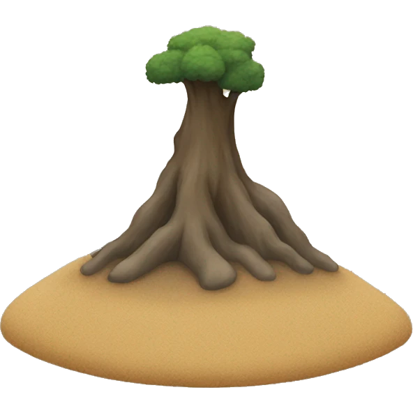 A mound with two feet sticking out emoji
