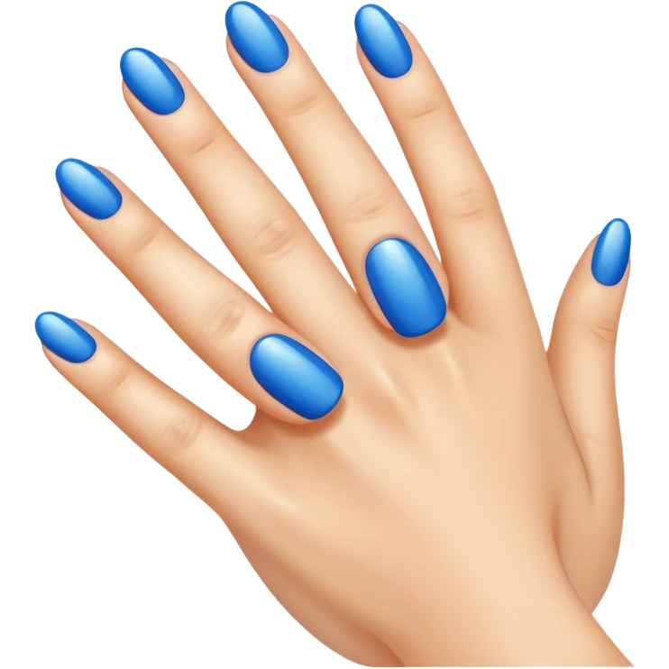 Blue nails emoji
