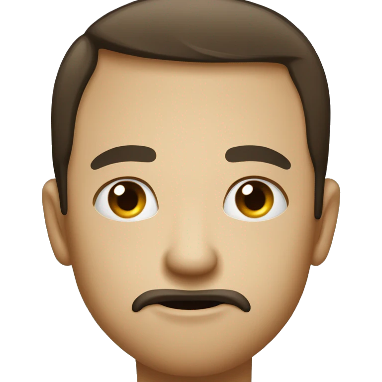 Person with sharp cheekbones with sharp eyes and covers his mouth with one finger to silence others emoji