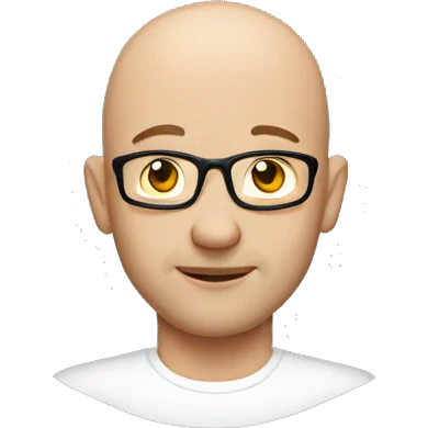 bald man in white shirt emoji
