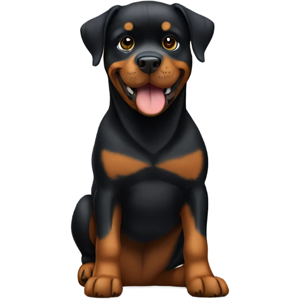 Rottweiler giving a thumbs up emoji