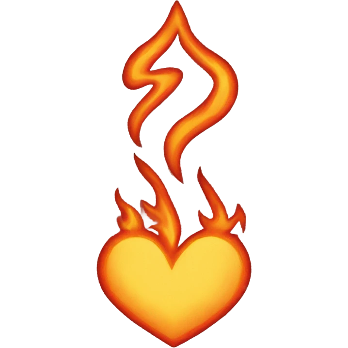 The crossed out burning heart emoji