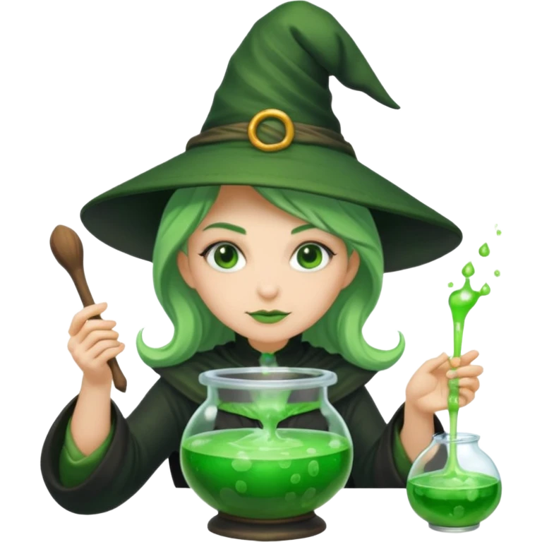 green witch cooking potion emoji