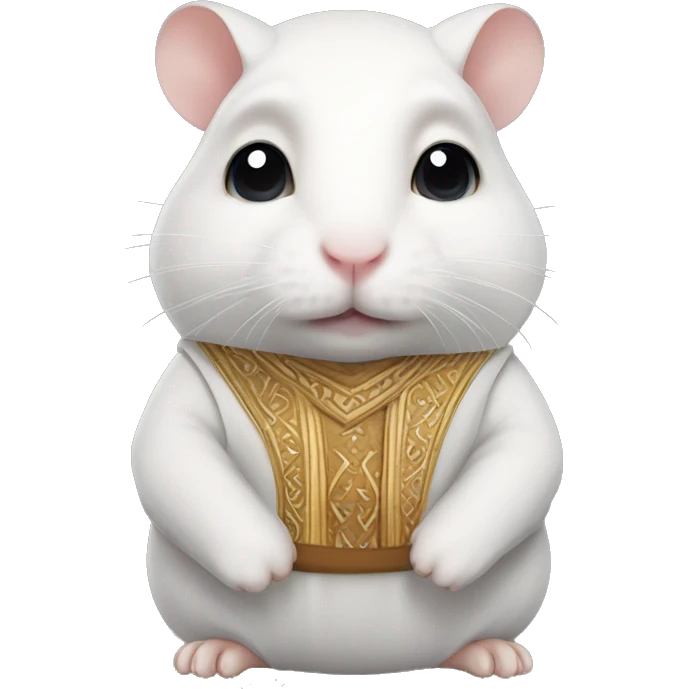 Arab white kandura costume male hamster emoji