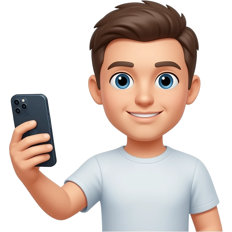 Agarrando el celular con una mano emoji