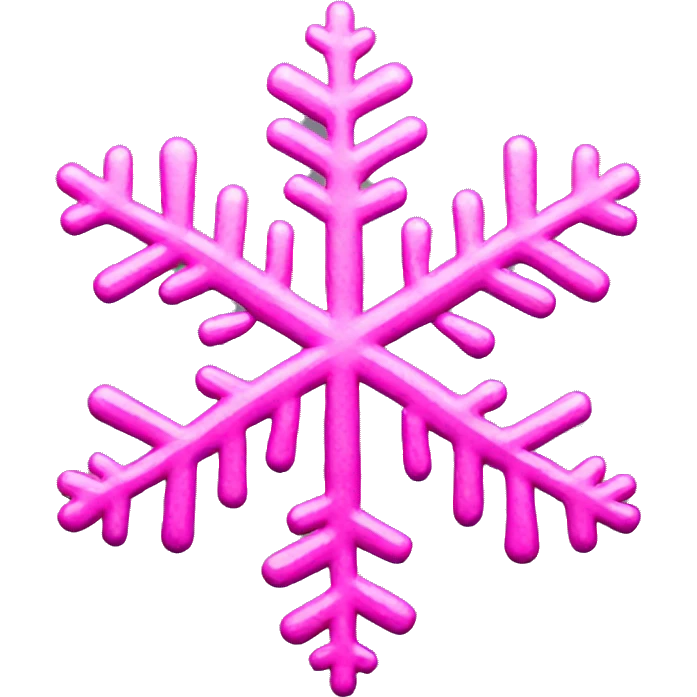 hot pink snowflake  emoji