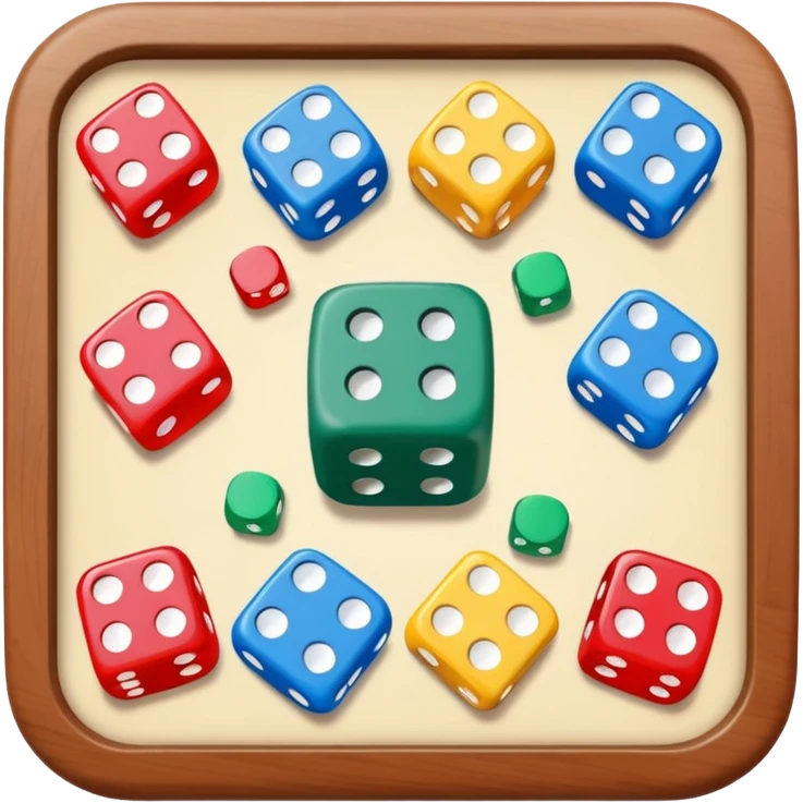 ludo game, with dice emoji