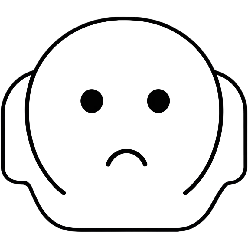 Negative sign, minus symbol with sad face emoji