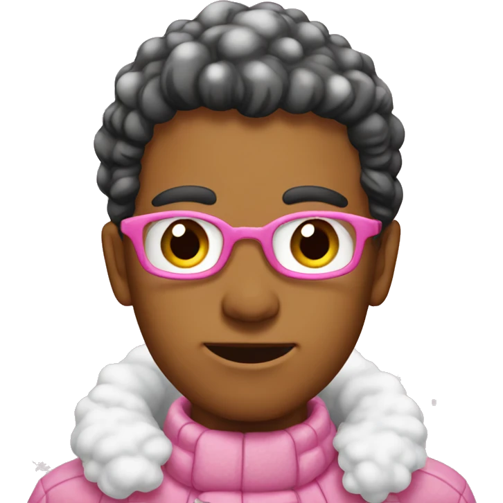 Pink snow emoji
