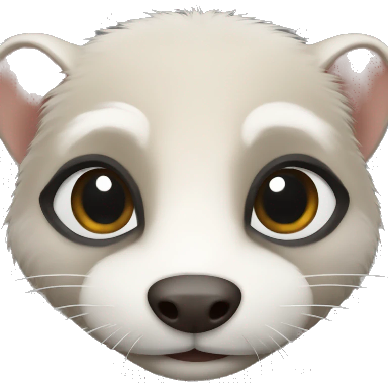 Realistic male ferret with grey fur and kind eyes  emoji
