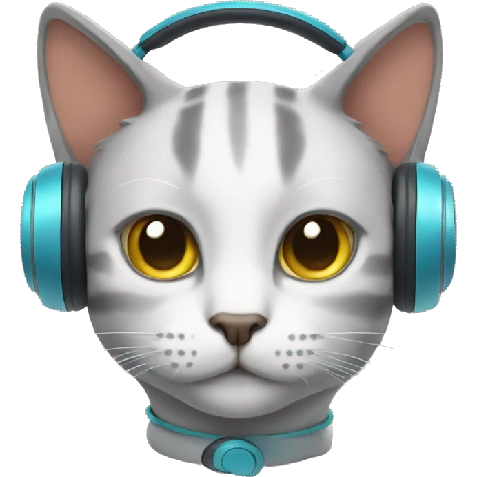 cat with headphones emoji