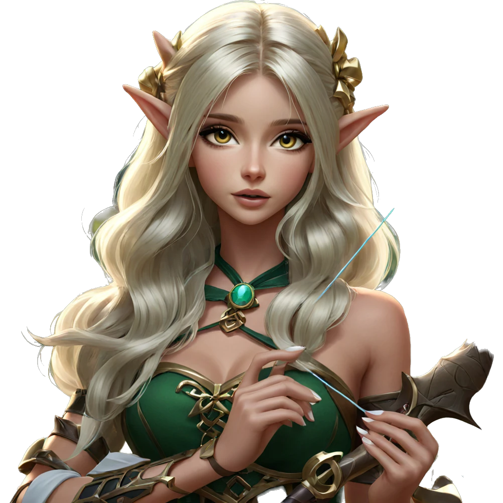 blonde elf with bow weapon emoji