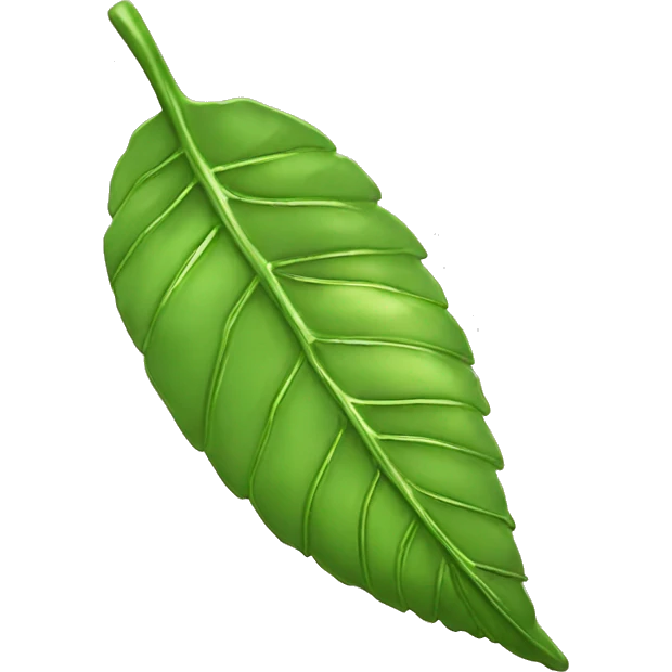 jewelry in the shape of a leaf emoji
