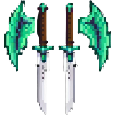 Warglaives from World of Warcraft, curved dual blades, Illidan Stormrage's weapons emoji