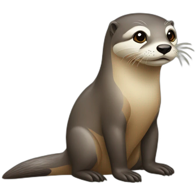 Loutre sur totue emoji