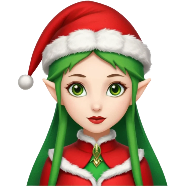 female santa elf emoji