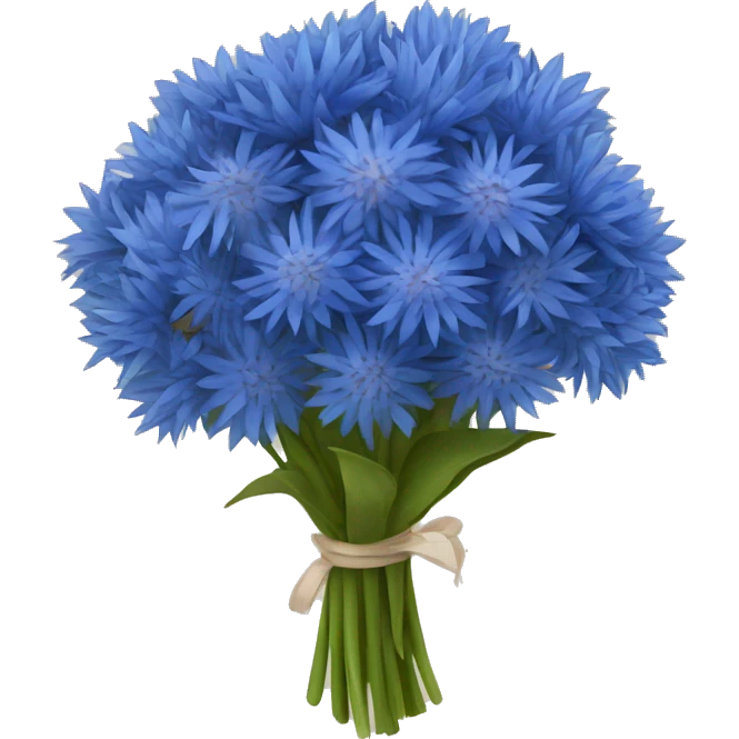 Blue cornflower bouquet  emoji