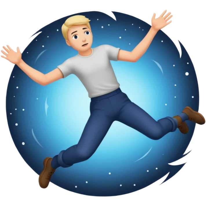 man falling into the void emoji