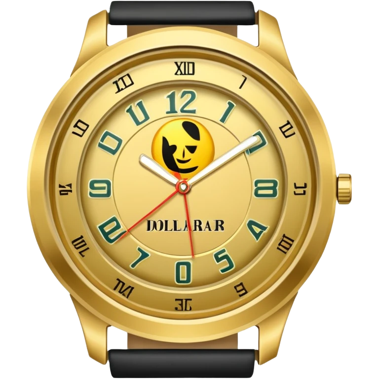 reloj con dolares emoji