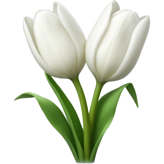 White tulips emoji
