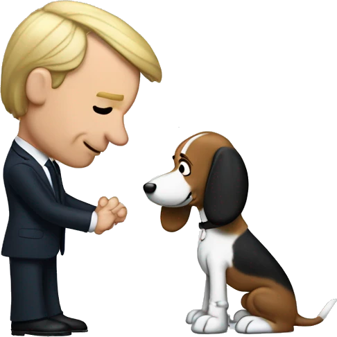 snoopy and macron emoji
