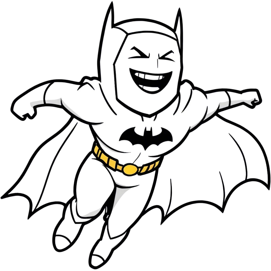 Batman laughing out loud  emoji
