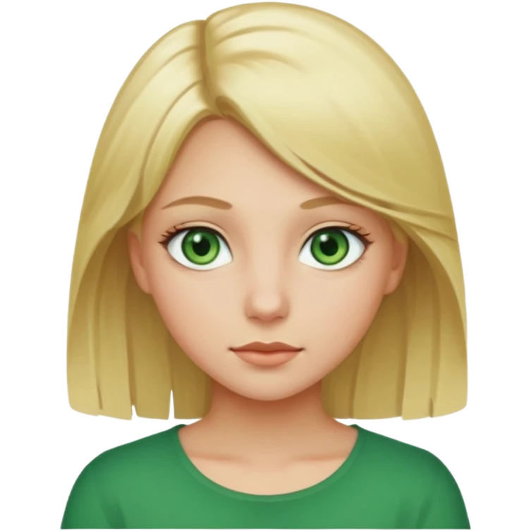 Girl blonde Green eyes emoji