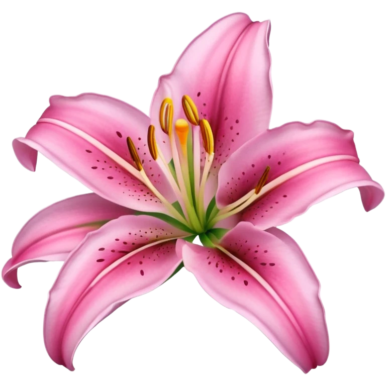 Pink lily flower emoji