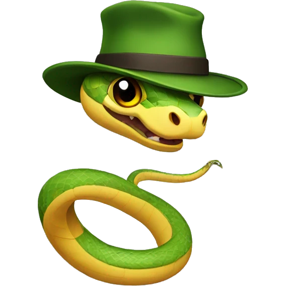 Snake with a hat emoji