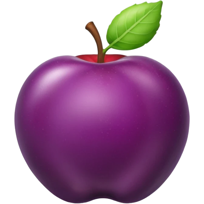 Eggplant on an apple emoji