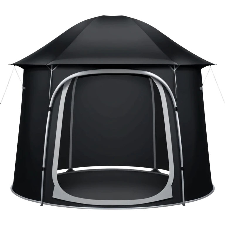 Tall Oval Pop up tent black emoji
