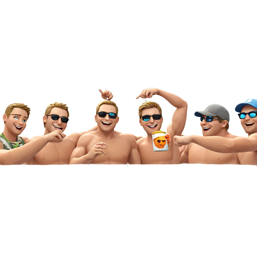 boys enjoying a sunny day emoji