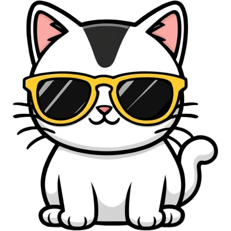 Cat with sunglasses emoji