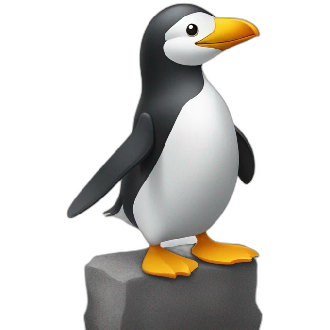 Pingouin sur cheval emoji