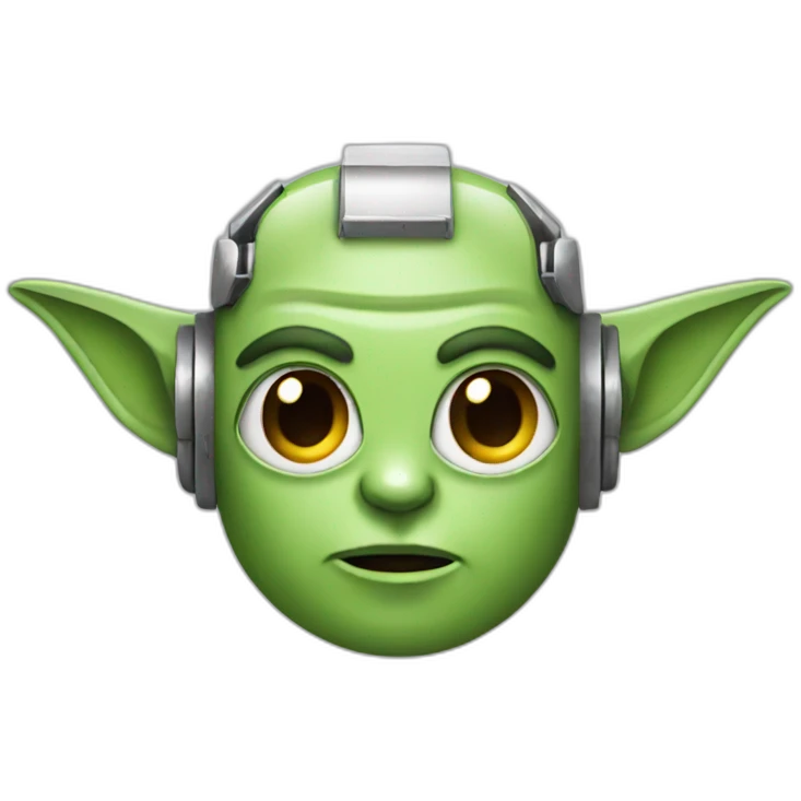robot with yoda ears emoji