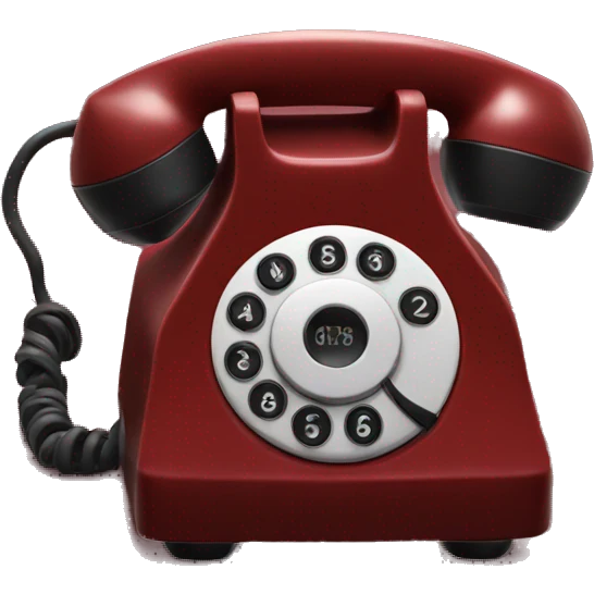 50's dark red telephone emoji