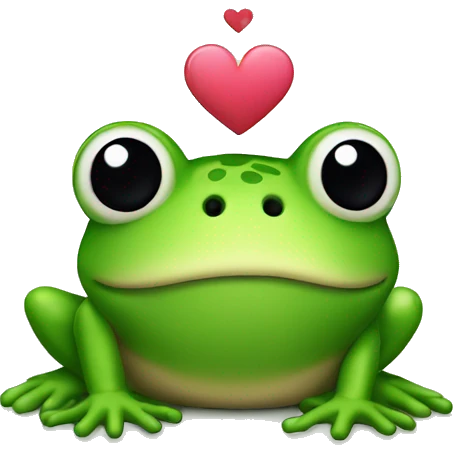 Frosch mit Herz  emoji