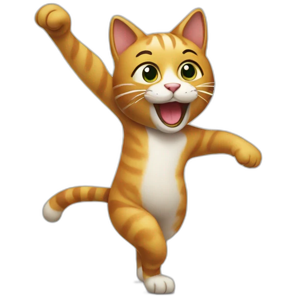 A dancing cat  emoji