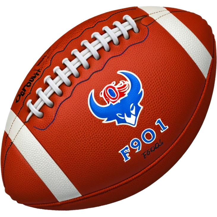 american football ball blue (#00A3E0) and red (#F9423A) emoji