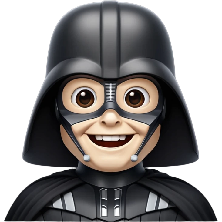 Darth Vader emoji celebrates happy  emoji