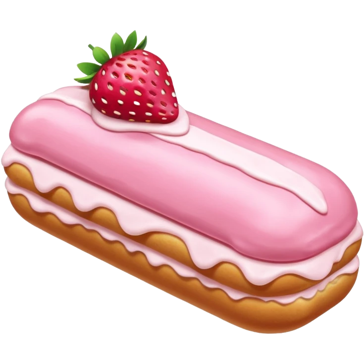 Strawberry frosting éclair























 emoji